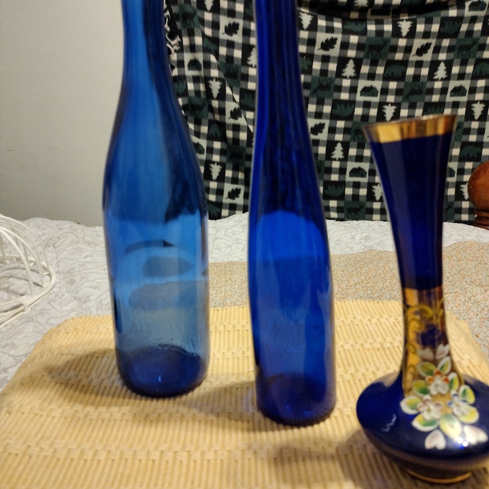 Vintage cobalt blue set